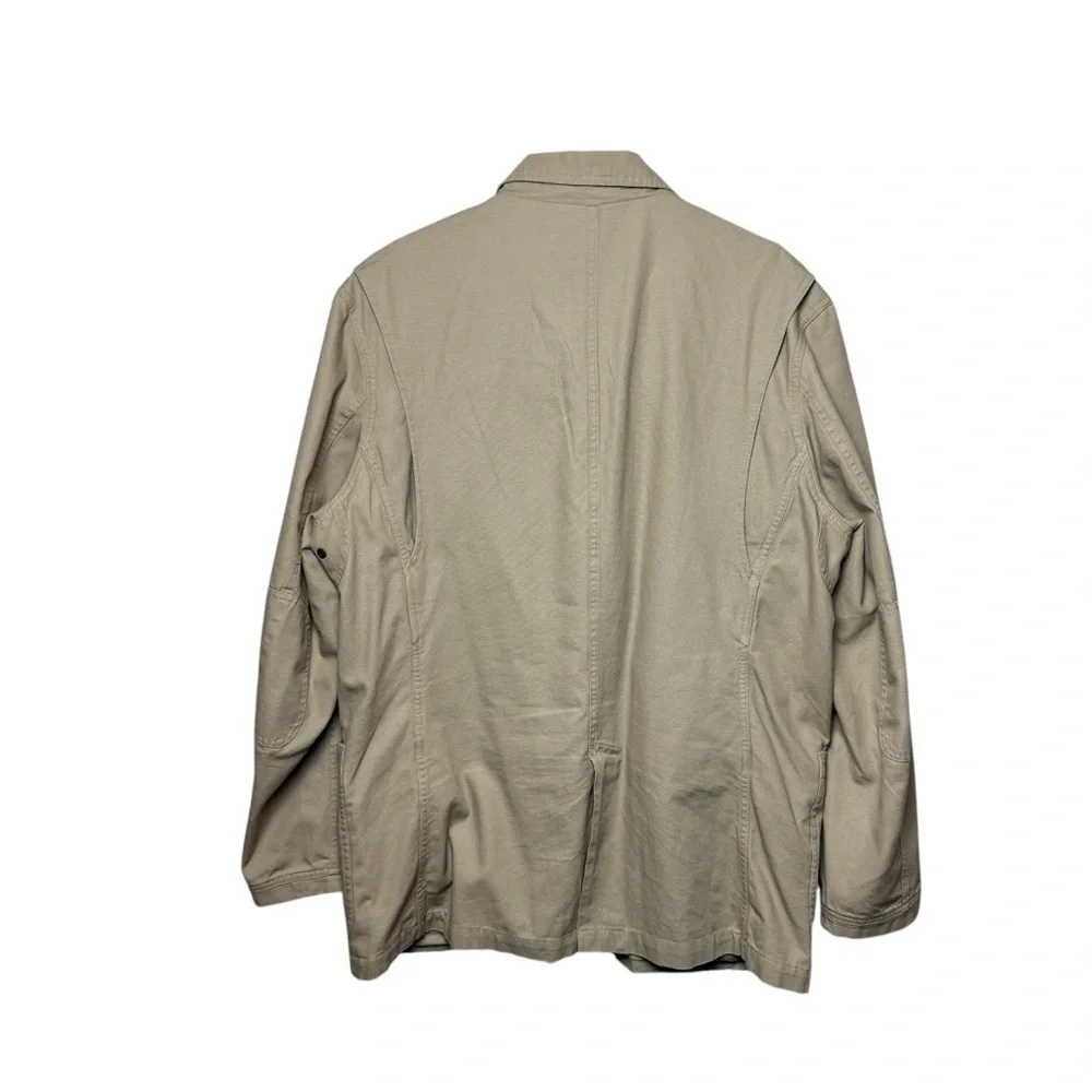 Duluth Trading Mens Fire Hose Presentation Jacket XL Khaki Blazer Tradesman Hunt